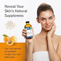 Vista 3 de Earth's Care Aceite de albaricoque – Aceite de albaricoque para piel y cabello con vitamina E – prensado con expulsor, botella de vidrio – 8 onzas