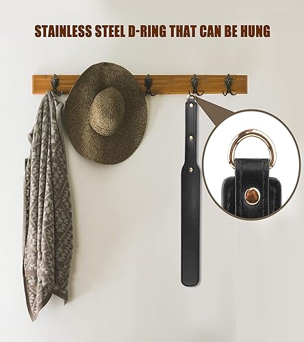 Miniatura 10 de Ueemph Cultivo de equitación de 18 pulgadas, paleta de cuero, paletas de alfombra súper duraderas, cultivos ecuestres