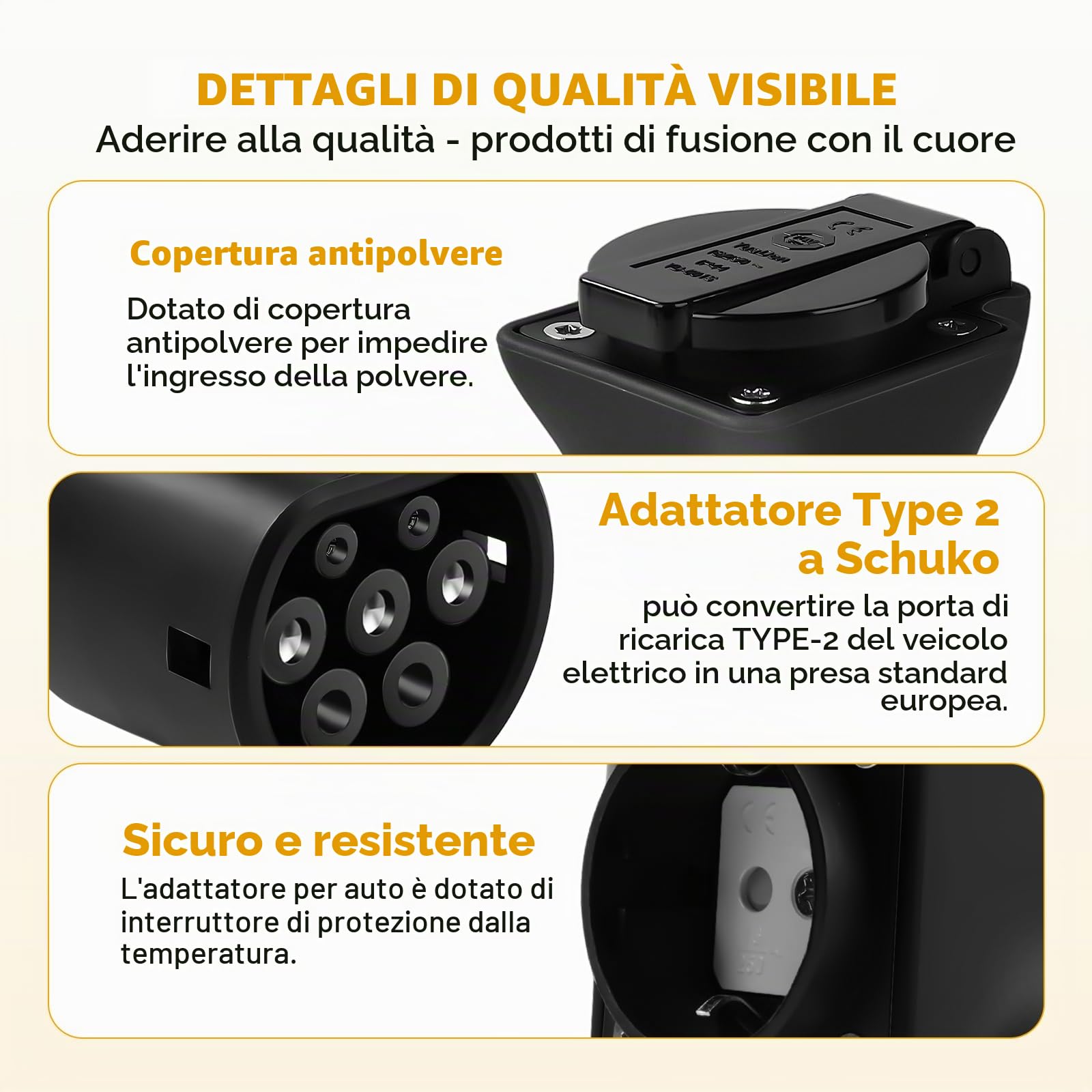 Adattatore V2L per scarico e veicolo V2L, 3,5 KW, 16 A, 220 V, tipo 2 a Schuko, IP54, compatibile con MG4, MG5, MG