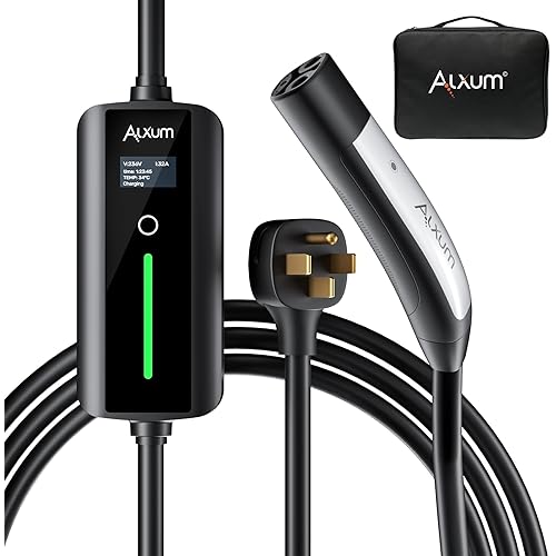 Alxum Level 2 Tesla Charger - 32Amp Tesla Portable Charger with 16.4 ft Cable for Home and Outdoor Mobile Connector with NEMA 14-50 Plug Compatible with All Models X/Y/3/S and Cybertruck