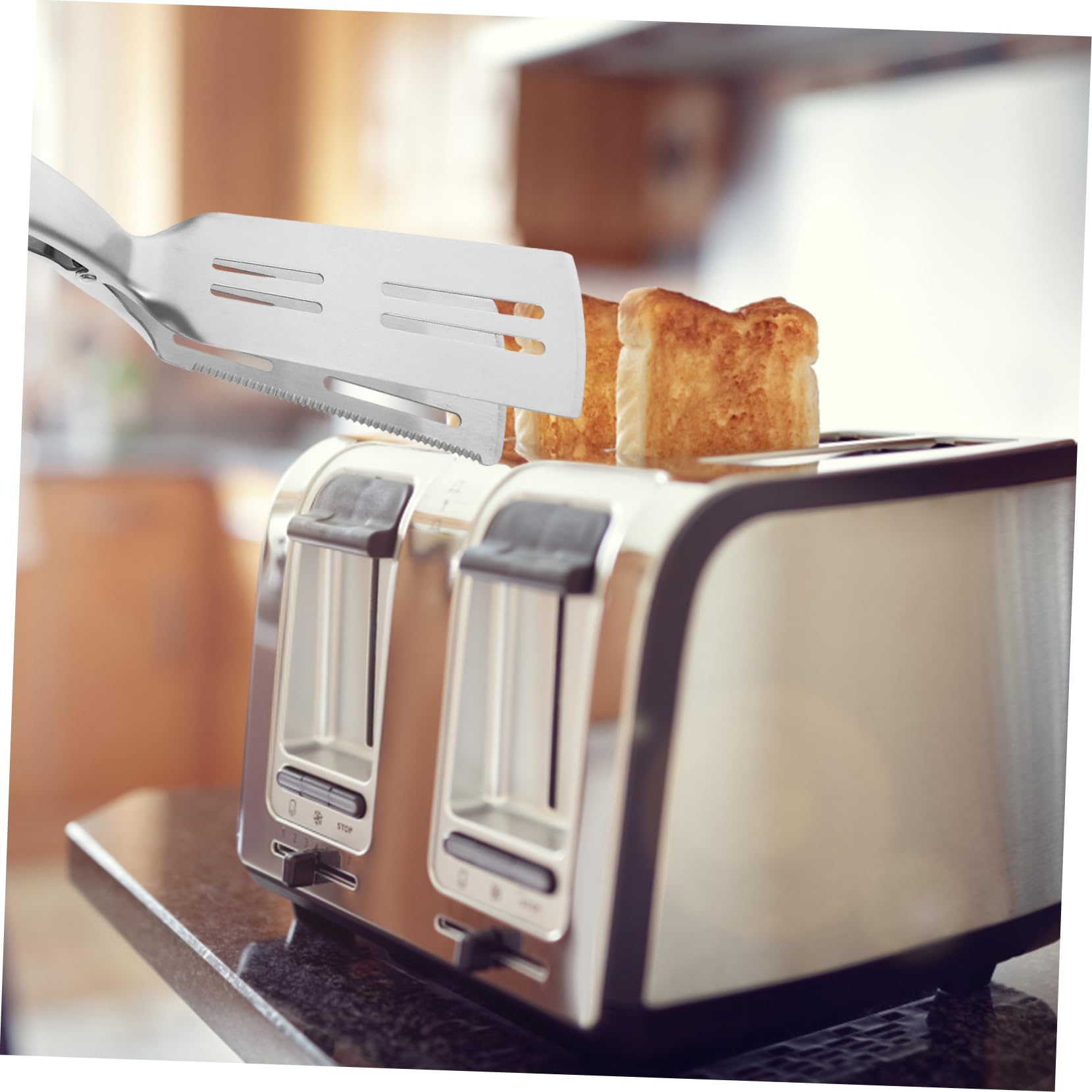 Ciieeo Lot De 3 Pinces À Aliments En Acier Inoxydable Avec Manche En Bois Pour Plats Et Assiettes Pour Aliments Chauds - Outil Anti-brûlure