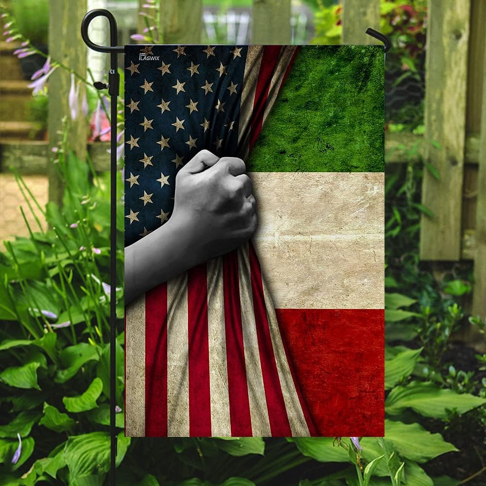 FLAGWIX Italian American Flag - 4th of July Decorations For Home, House Flag 30x40 - USA House Garden Flags Premium Polyester, Double Sided Heavy Duty Canvas, Decorative Indoors Outdoors Flags - Image 7