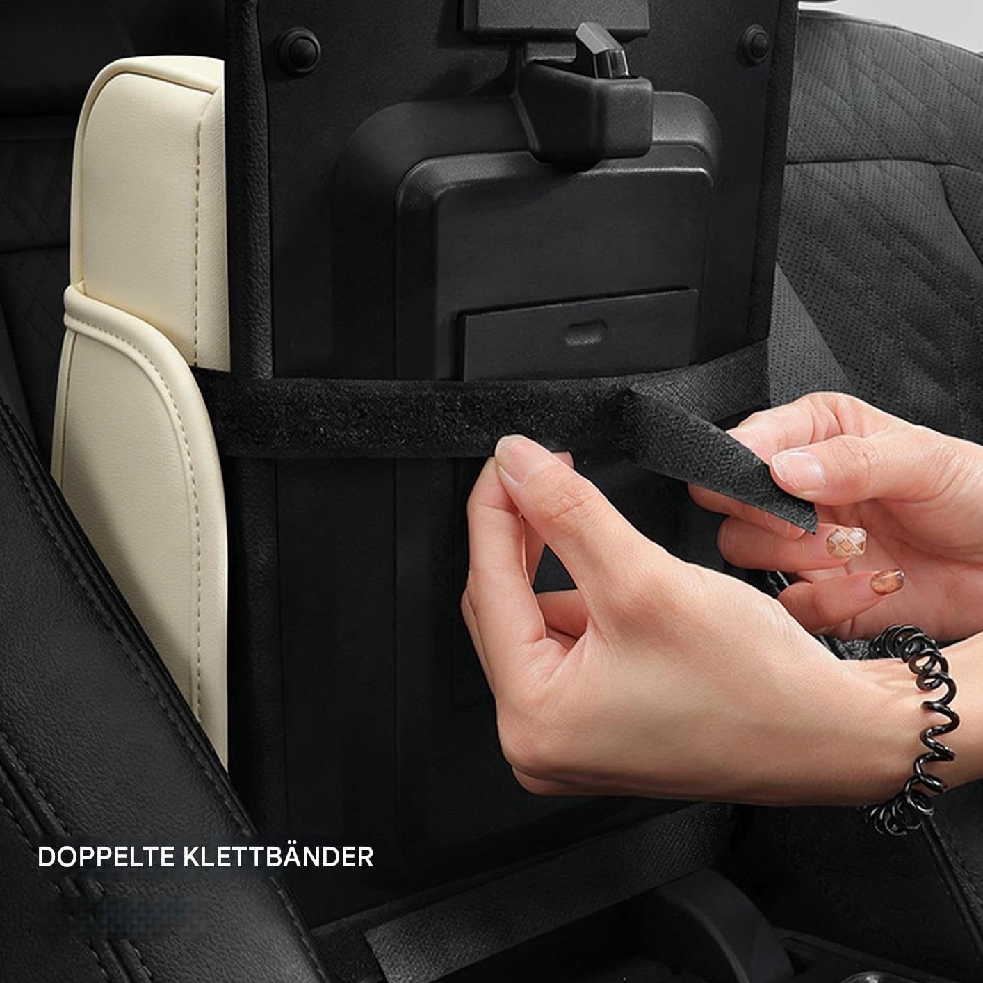 Organizer Na Podłokietnik Samochodowy Podwyższająca Nakładka Z Miejscem Na | z Boczną Kieszenią, Oświetleniem Ambientowym i Portem USB Organizer Podłokietnika Do Wnętrza Samochodu, , Camping