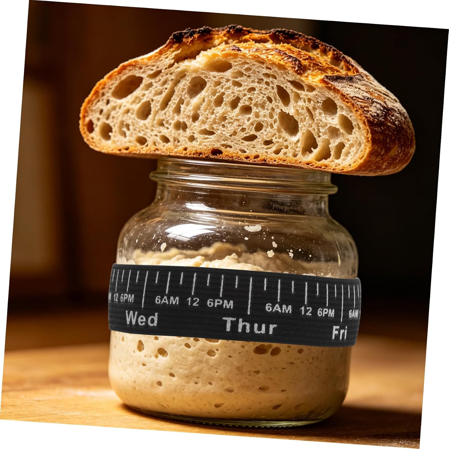 10pcs Sourdough Jar Elastic Band Date Marking for Bottles