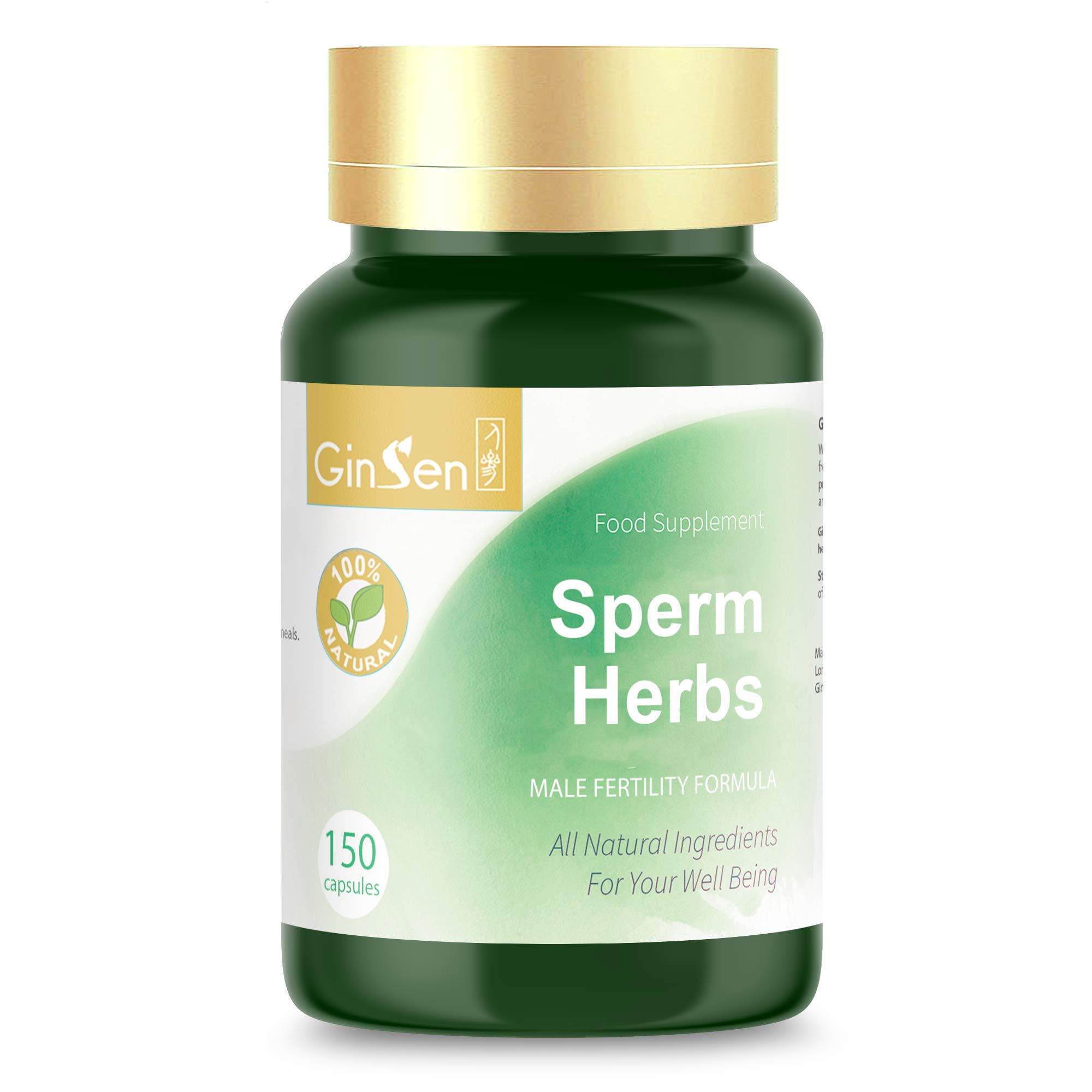 Buy GinSen Sperm Herbs 150 Capsules, Boost Quality and Quantity