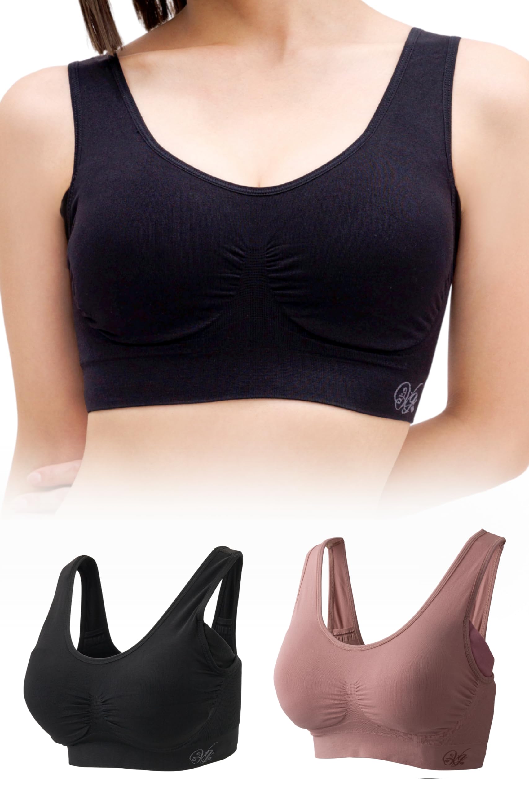 Viage (Official) Beauty Up Sleepwear Bras 2 Pack 6 Sizes High Armpit Design, Wireless, Back Compression Design, No Tight Feel-image-24