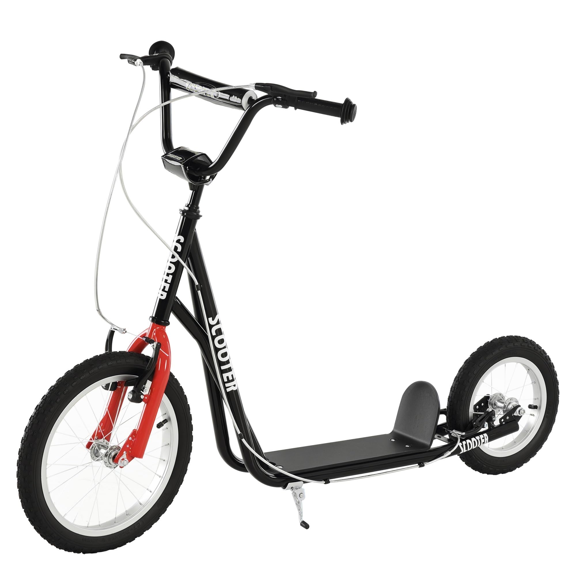 Aosom Youth Scooter, Teens Kick Scooter, Adjustable Handlebar Ride On Toy for 5+ with 16"…