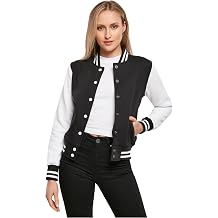 Build Your Brand Women's Ladies Sweat College Jacket Varsity Jacket