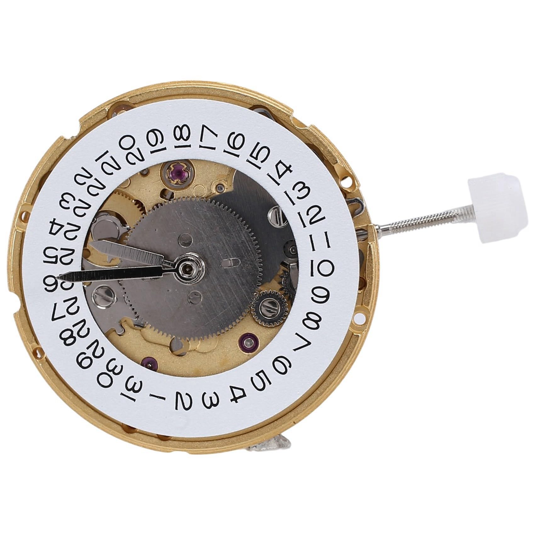 2X 4-Wskazówkowy Mechanizm Zegarka 25 Klejnotów 2836 Automatyczny Zegarek Mechaniczny Data Ruchu na Godzinie Trzeciej dla ETA 2836-2 GMT Gold
