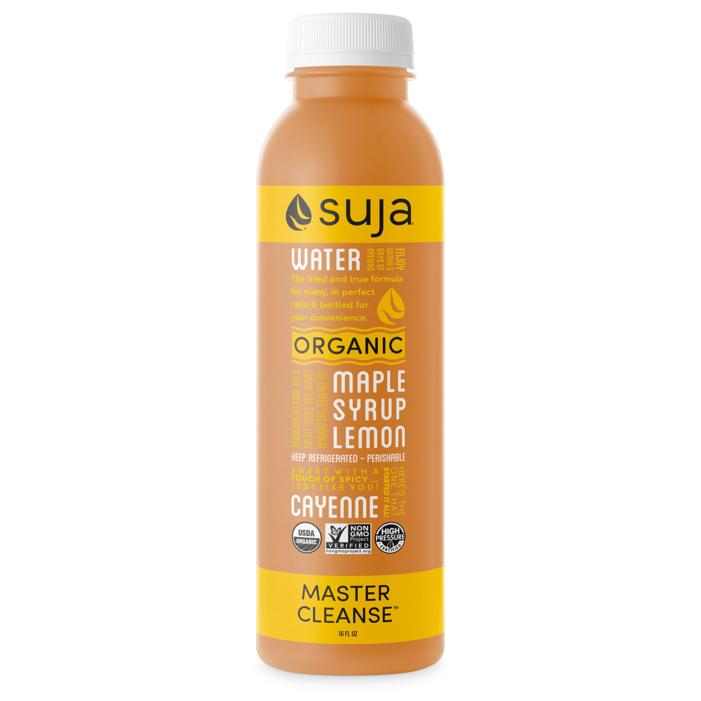 Suja Master Cleanse, Maple Syrup Lemon, 16 Fl Oz Bottle