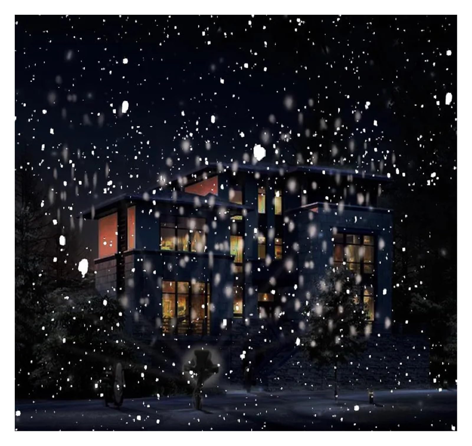 Proyector de luz, proyector holográfico de Halloween, luz LED de proyección de Nieve navideña, Luces de Escenario para Interiores y Exteriores, luz de Ambiente Festivo para Fiestas familiare