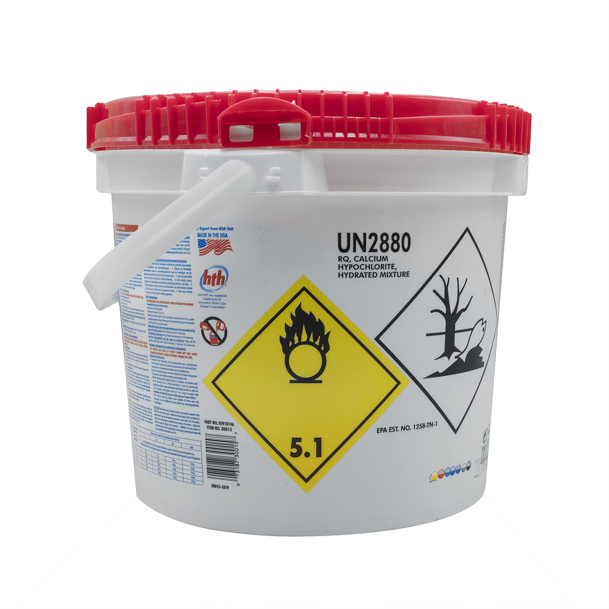 HTH GRANULAR Granulés - 10kg | Chlore Choc Non Stabilisé - Désinfection Choc - Hypochlorite de Calcium à Dissolution Rapide + 10 Tests HPS OFFERTS 6 en 1