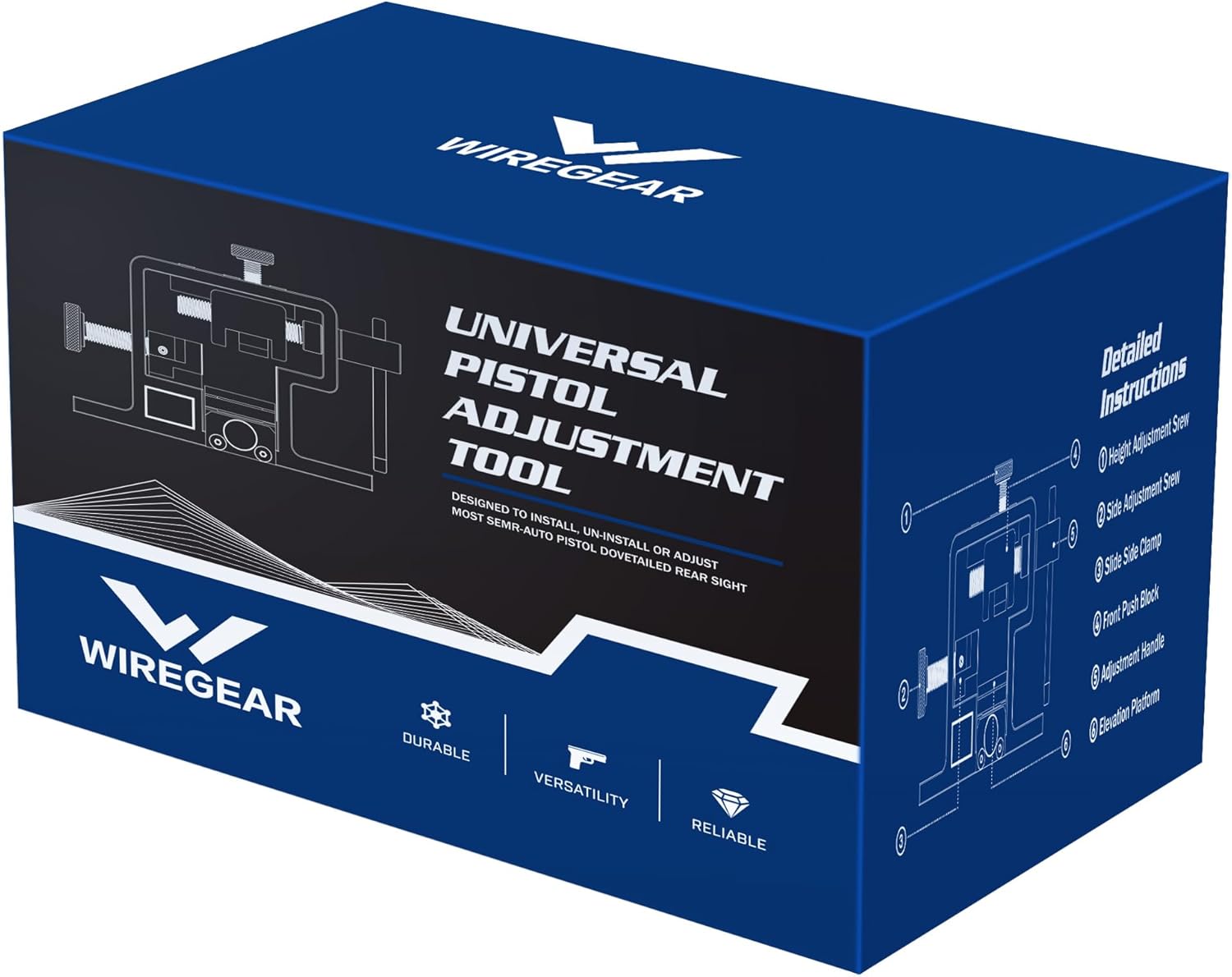 W WIREGEAR Pistol Sight Tool with with Bag HeavyDuty