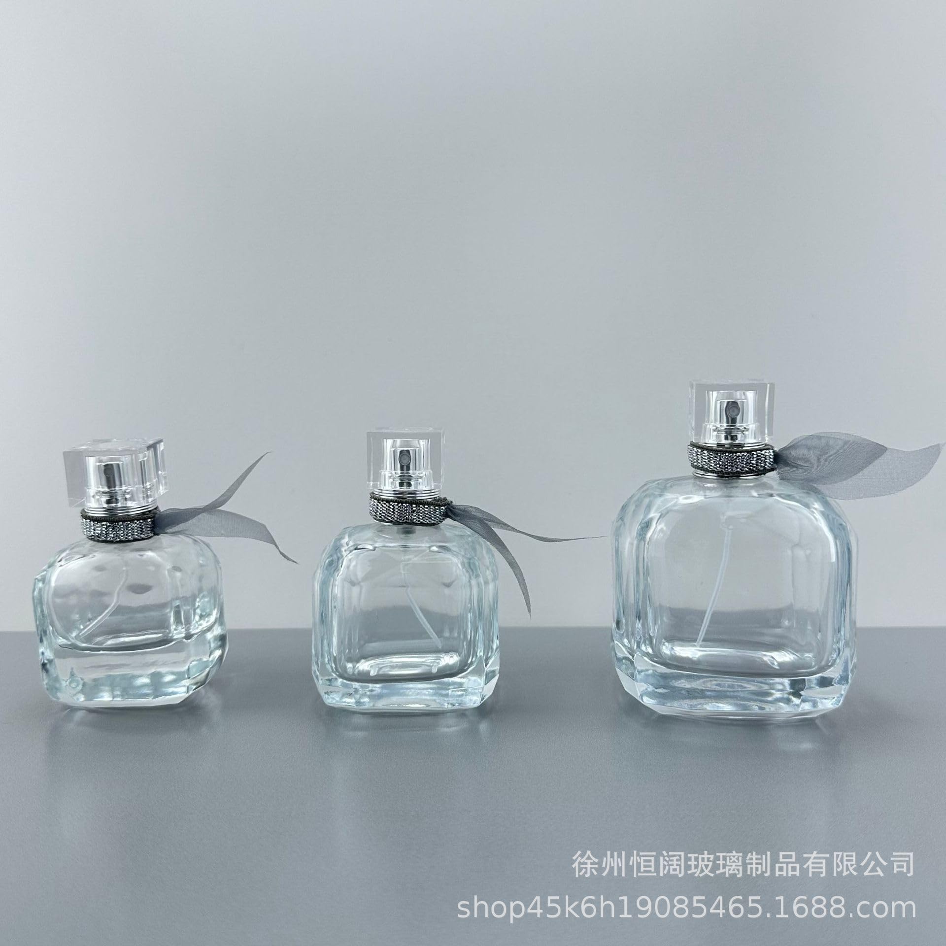 3 Pezzi Flacone di Profumo Stile Nastro Nero Spray Riutilizzabile 100ml 50ml 30ml Flacone Spray di Profumo Riutilizzabile con Fondo Spesso per Uomini Donne Viaggi