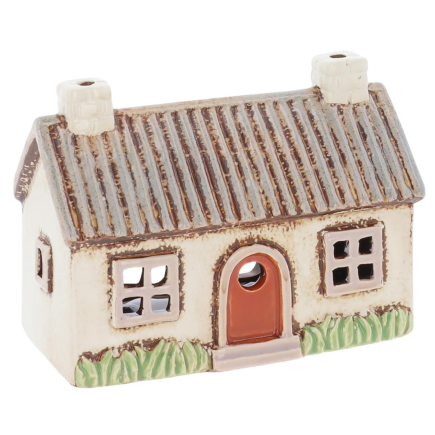 Village Pottery Small Croft House with Grey Tin Roof Tealight Holder JD360120