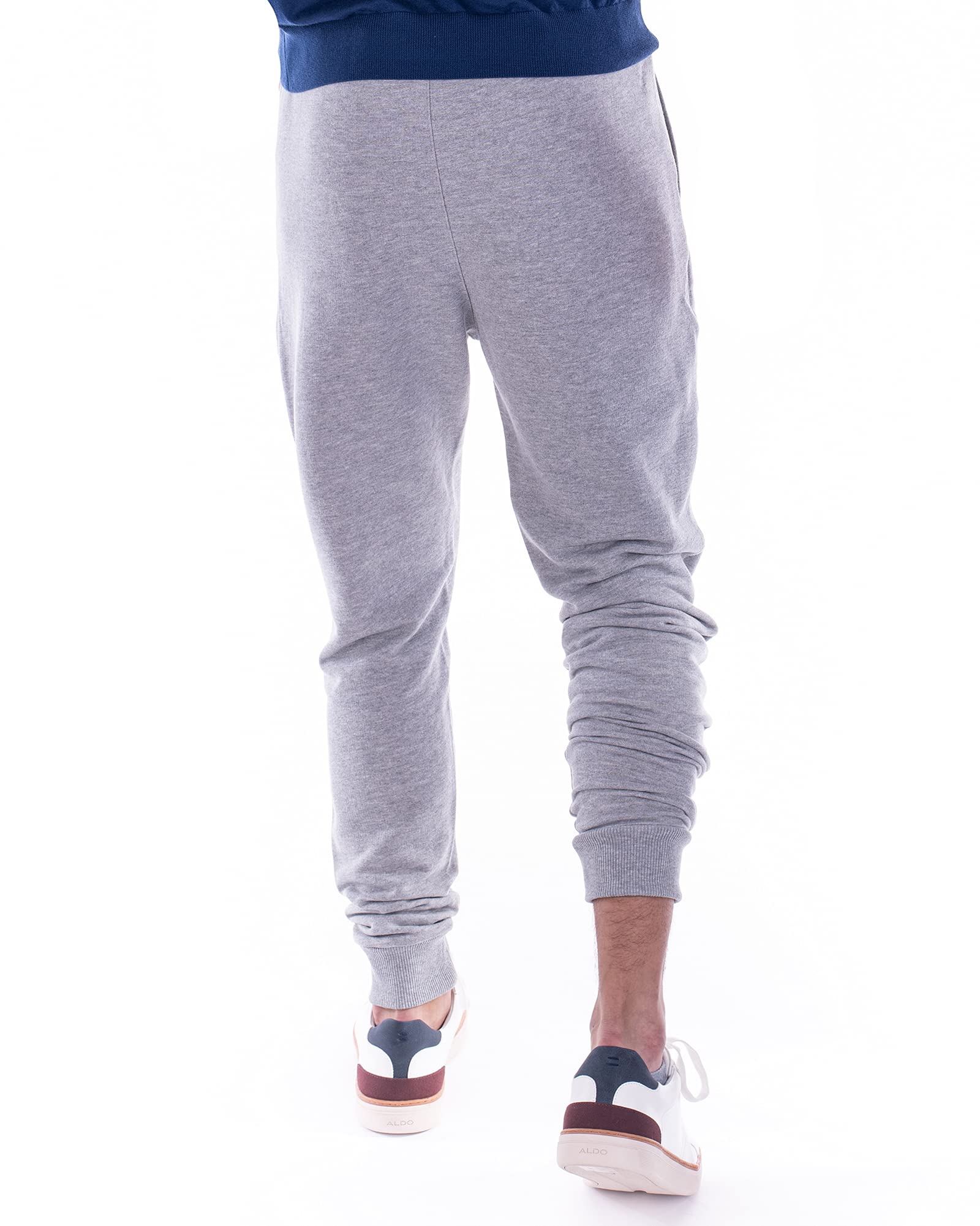 Pantalones de Chándal para Hombre, Cómodos para Fitness y Trekking, 100% Algodón Puro, Bolsillos con Cierre de Cremallera