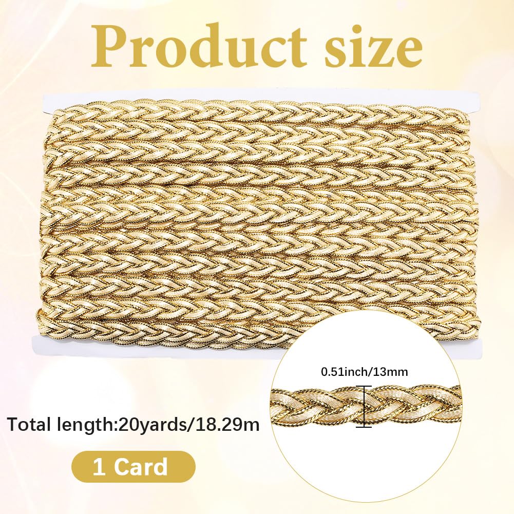 CABODYALS 12M 19MM Garniture Tresse Blanche Galon Tressé à Coudre