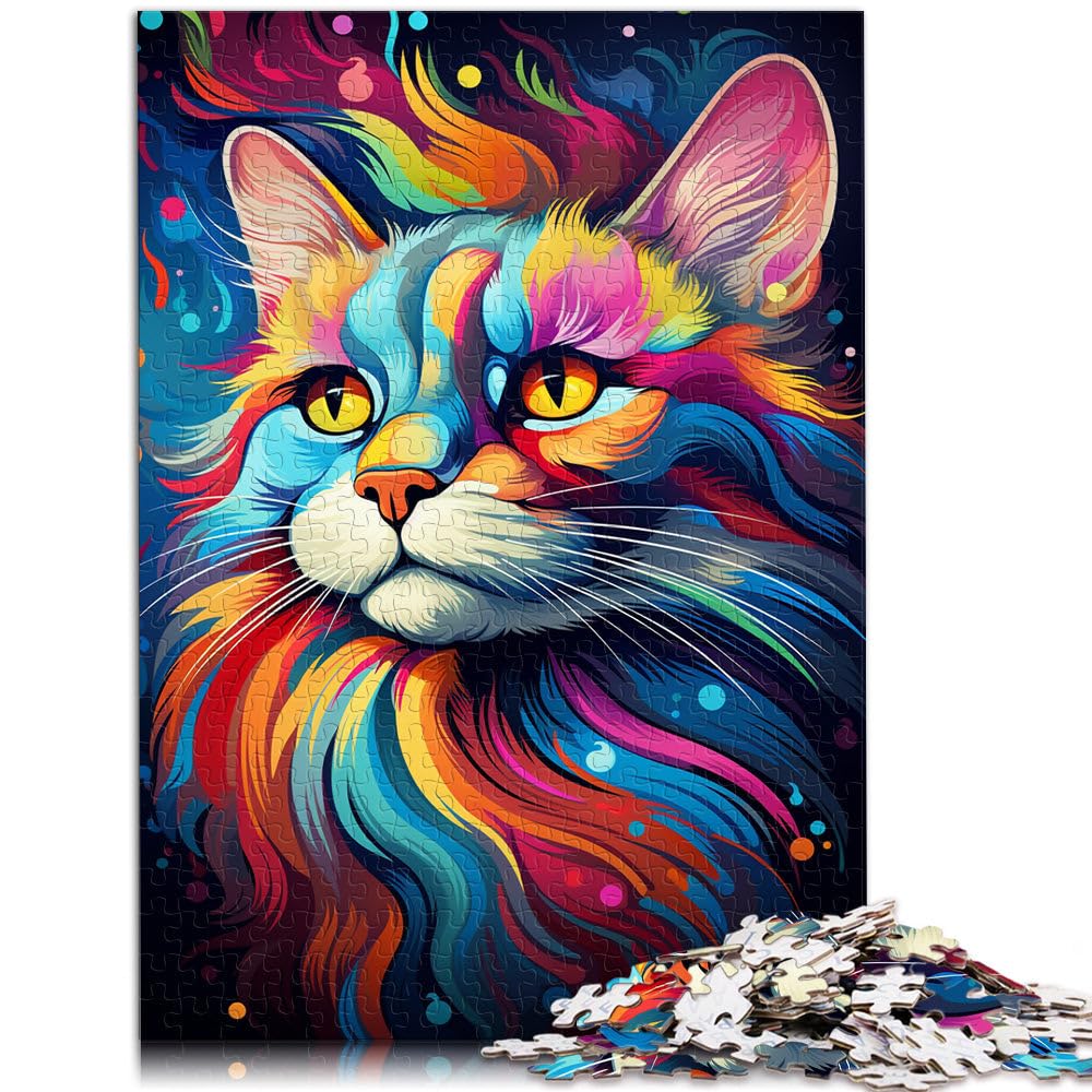 Puzzle Adulto 2000 piezas Dibujo Fantasía Gato Juguete Juego Intelectual 27.56 pulgadas x 39.37 pulgadas es ideal como regalo para toda la familia