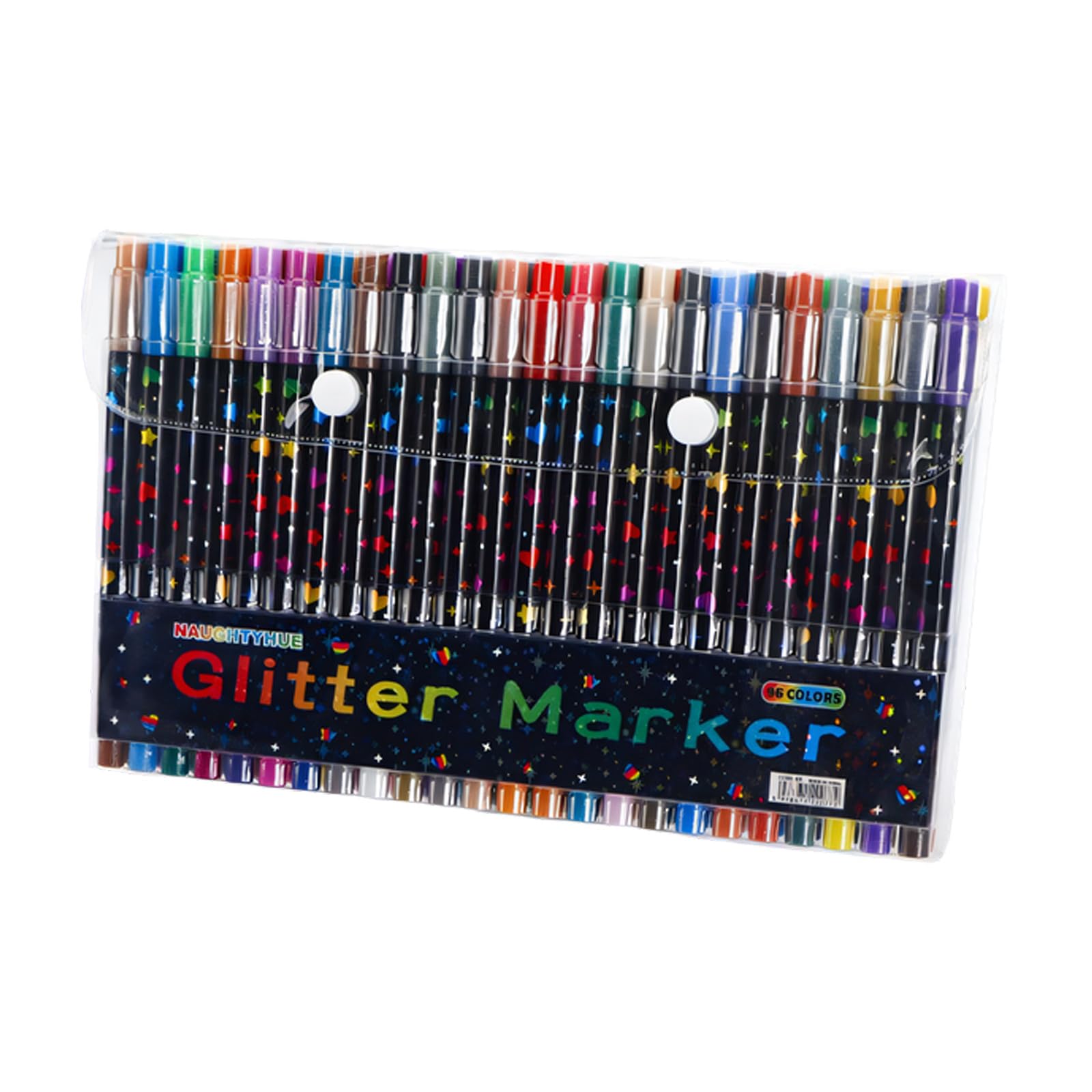 Set pennarelli glitter creativi con design a doppia estremità, penne artistiche per disegnare, schizzi e schizzi progetti dettaglio artigianale