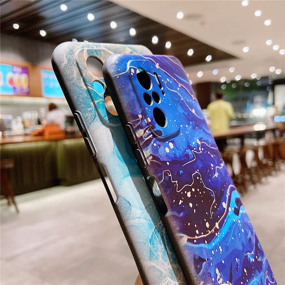NC YiKaDa Cover Per Xiaomi Redmi Note 9T 5G - Custodia Morbida In TPU Effetto Marmo Verde - 2