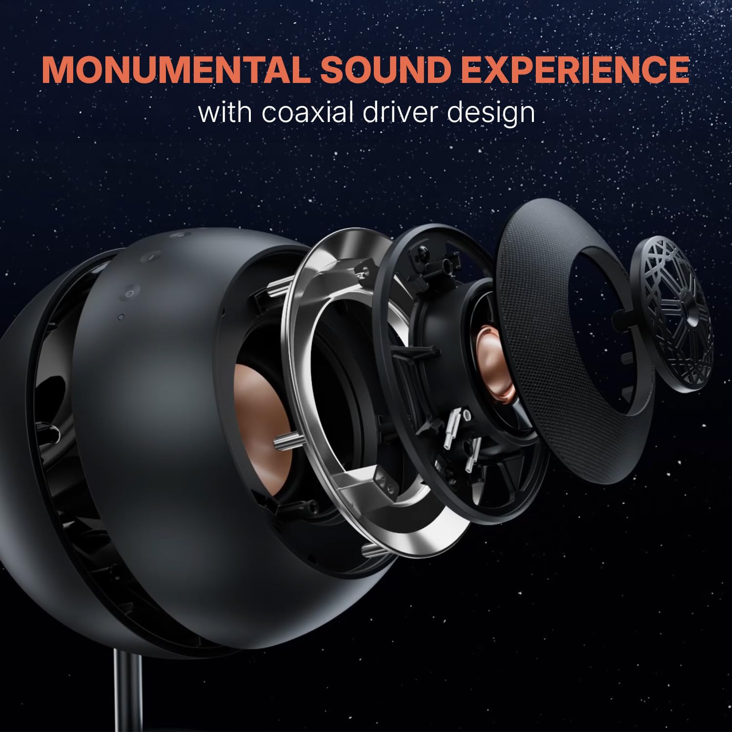CREATIVE Pebble Nova Altoparlanti premium 2.0 USB-C per computer con Bluetooth 5.3 e illuminazione RGB personalizzabile, audio USB, uscita cuffie, per PC e Mac (Nero)