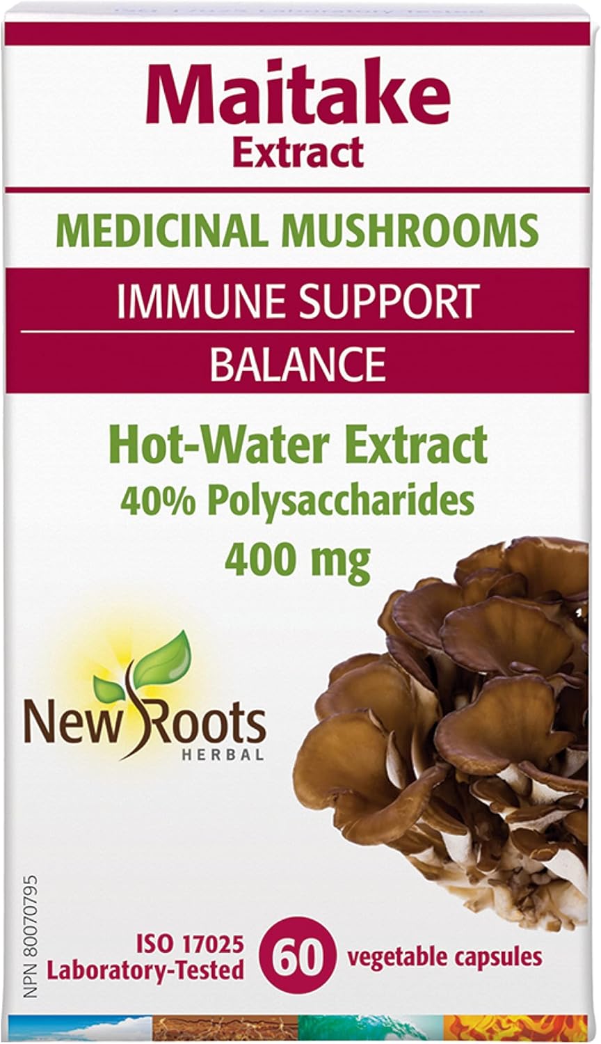 New Roots Herbal Maitake Immune Support 60 Capsules Amazon.ca