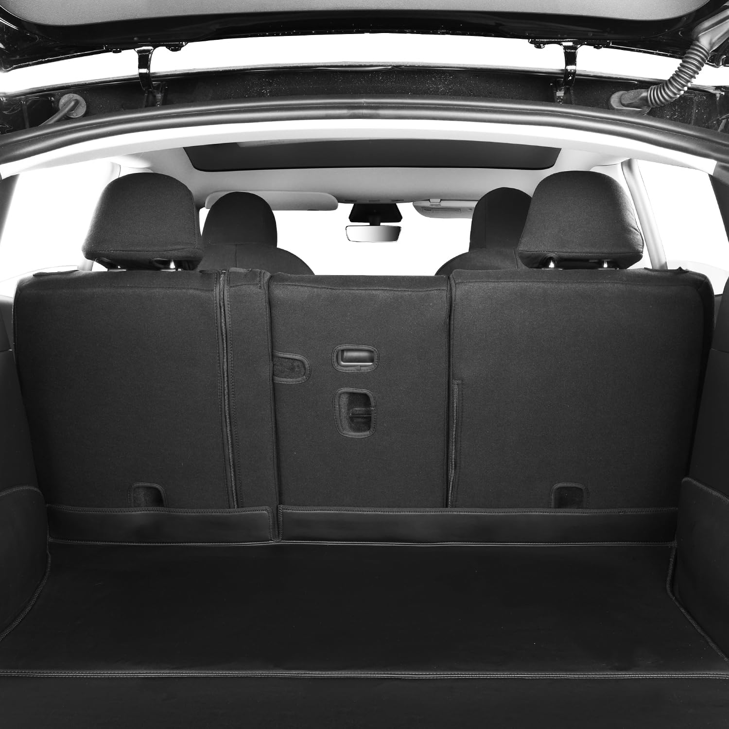 coverdream Model 3 Car Seat Covers Custom Fit for 2017-2022 2023 Tesla Model 3,Fully Covered,Airbag Compatible,Breathable Polyester Seat Protector(Full Set,Black)