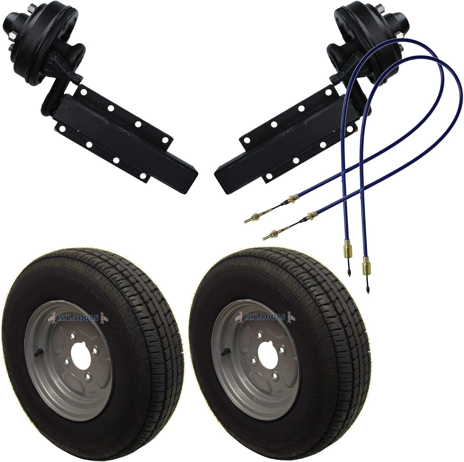 750kg Braked Trailer Suspension Units with 10" Wheels & Tyres Brake