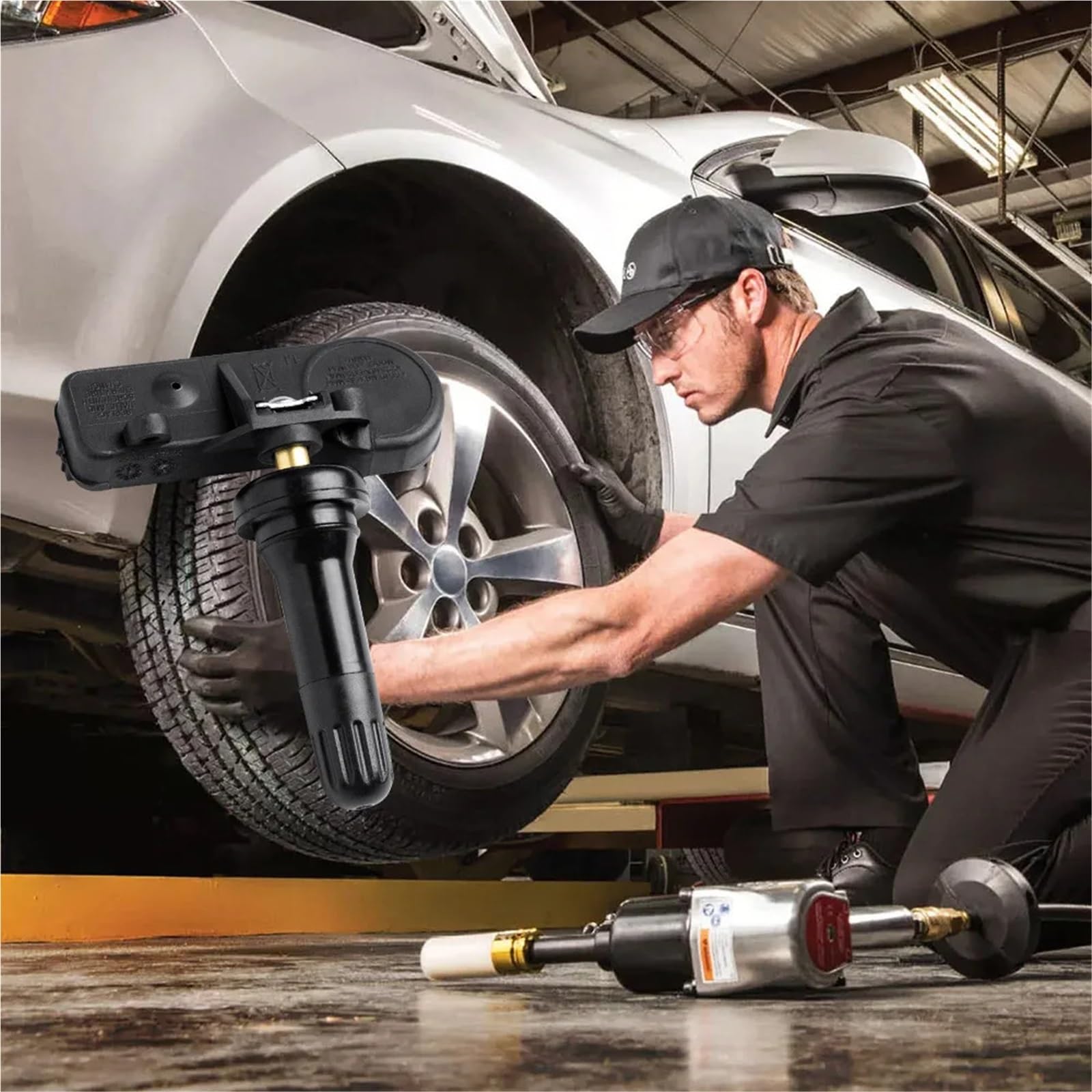 Sensor TPMS para Coche, 1 Unidad, 53104671, 433 MHz. Compatible con Bluesea, Chrysler y Fiat Abbas. Reparación de sensores de presión de neumáticos.