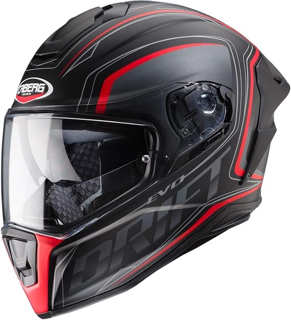 CABERG CASCO DRIFT EVO INTEGRA MATT BLACK/ANTHRACITE/RED FLUO XL :  Amazon.it: Auto e Moto