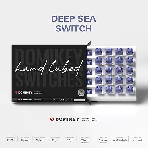 Miniatura 5 de KPREPUBLIC Domikey - Interruptor de mar profundo, RGB SMD, interruptor lineal oceánico de 1.65 oz 1.47 oz (1.48 oz, 1.83 oz), teclado mecánico mx