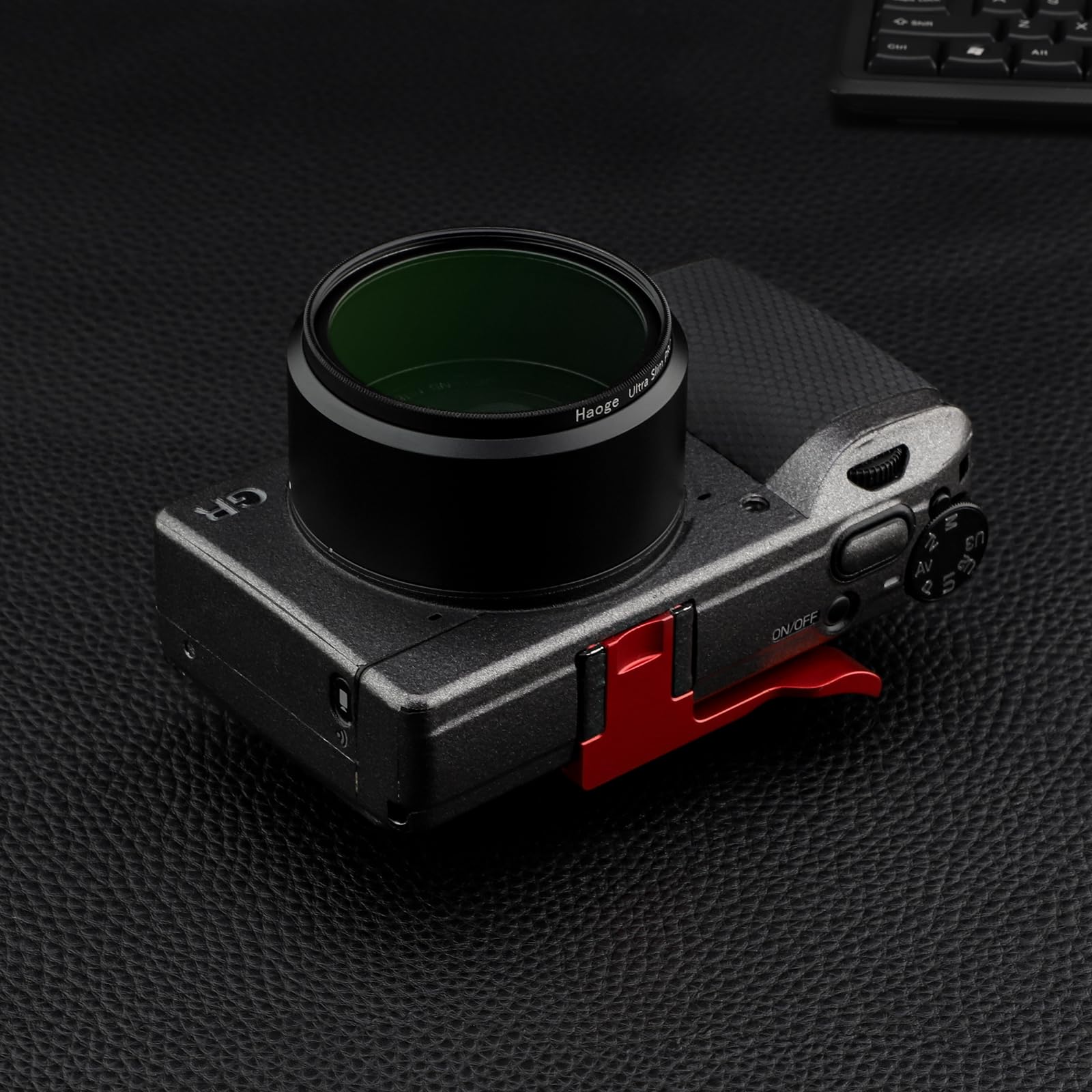 Haoge LAR-GR Objektiv, 49 mm, Filteradapterring für RICOH GR III GRIII GR3 Digitalkompaktkamera für 49 mm UV & GW-4 Weitwinkelobjektiv, ersetzt GA-1