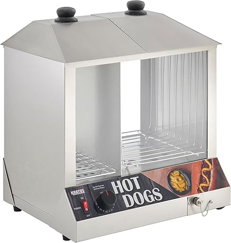 Vista 10 de Kratos Vaporizador eléctrico para perritos calientes para encimera, comercializador comercial de perritos calientes o bollos, capacidad para 100