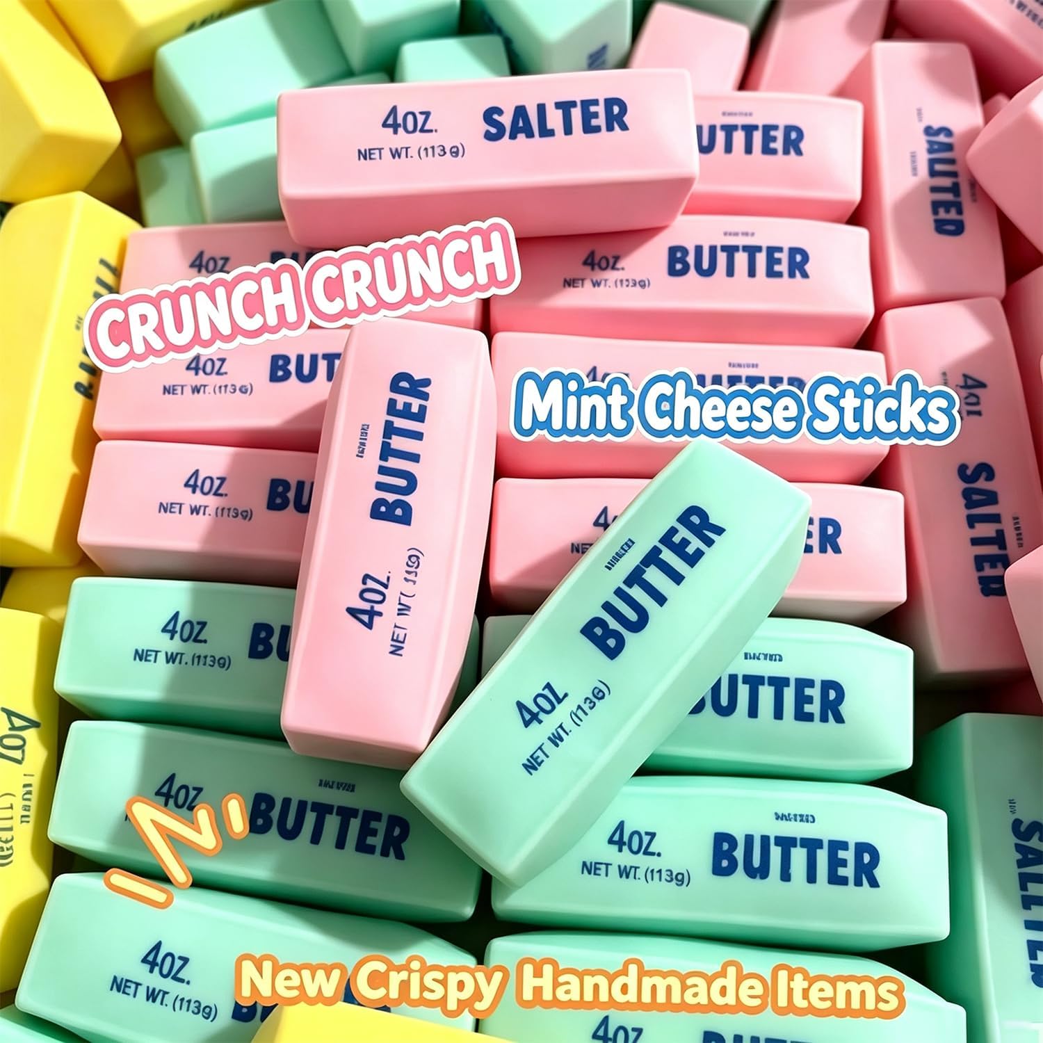 Crunchy Butter Squishy Toy Bead Filled Slow Rising Stress Ball thumbnail
