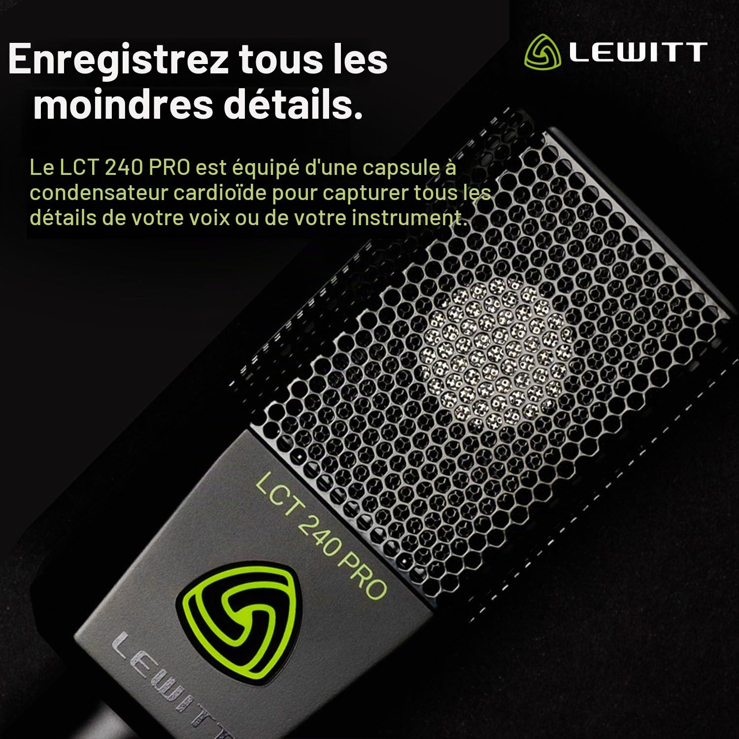 Lewitt lCT 240 PRO Microphone pour Home Recording, noir
