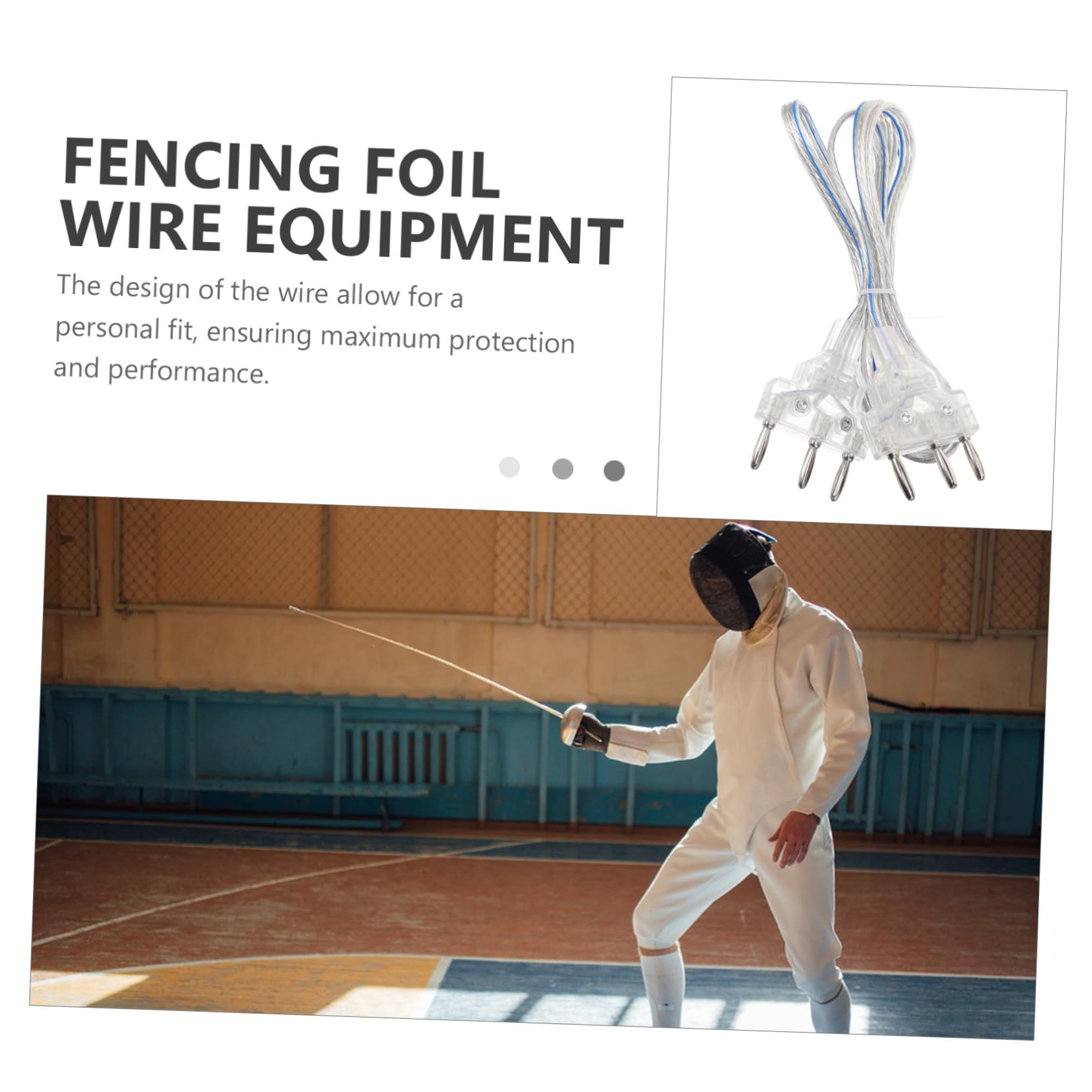 Alipis Fechtdegen Kabel mit Maximalem Schutz aus Edelstahl und Kunststoff Fechten Ausrüstung für Sichere Trainingsausrüstung im Professionellen Fechtsport