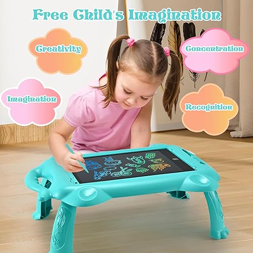 Miniatura 7 de RaceGT Tableta de escritura LCD de 12 pulgadas, tablero de dibujo con patas desmontables para niños, tablero de garabatos para niños y niñas, regalo