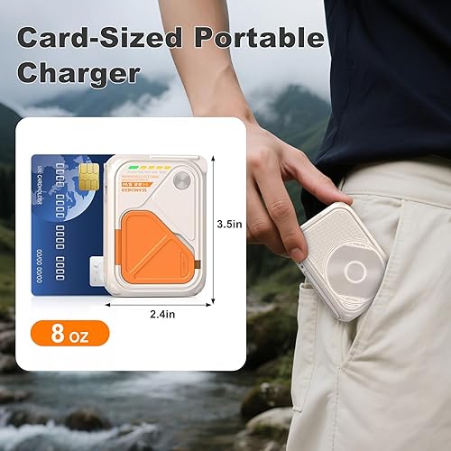 Miniatura 5 de SEANCHEER Cargador portátil P05, banco de energía magnético, pequeño banco de energía inalámbrico, paquete de batería de 10000 mAh esenciales de