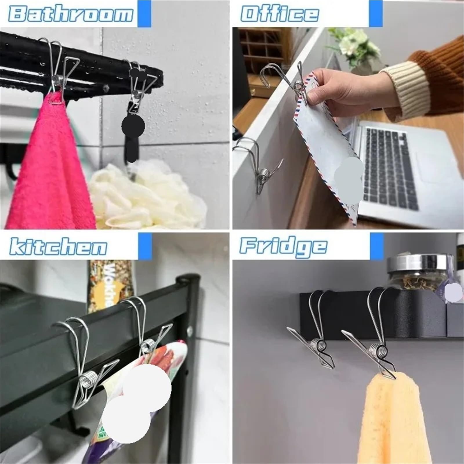 10/20Pcs Edelstahl Lange Schwanz Clip Metall Haken Kleidung Pegs Wäsche Lagerung Foto Bad Küche Wäscheklammern Handtuch Für Kleidung(20Pcs)