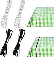 Vista 13 de Riakrum Correa elástica ajustable para mantel de mesa, cuerda elástica ajustable para sujetar la cubierta de mantel para picnic al aire libre