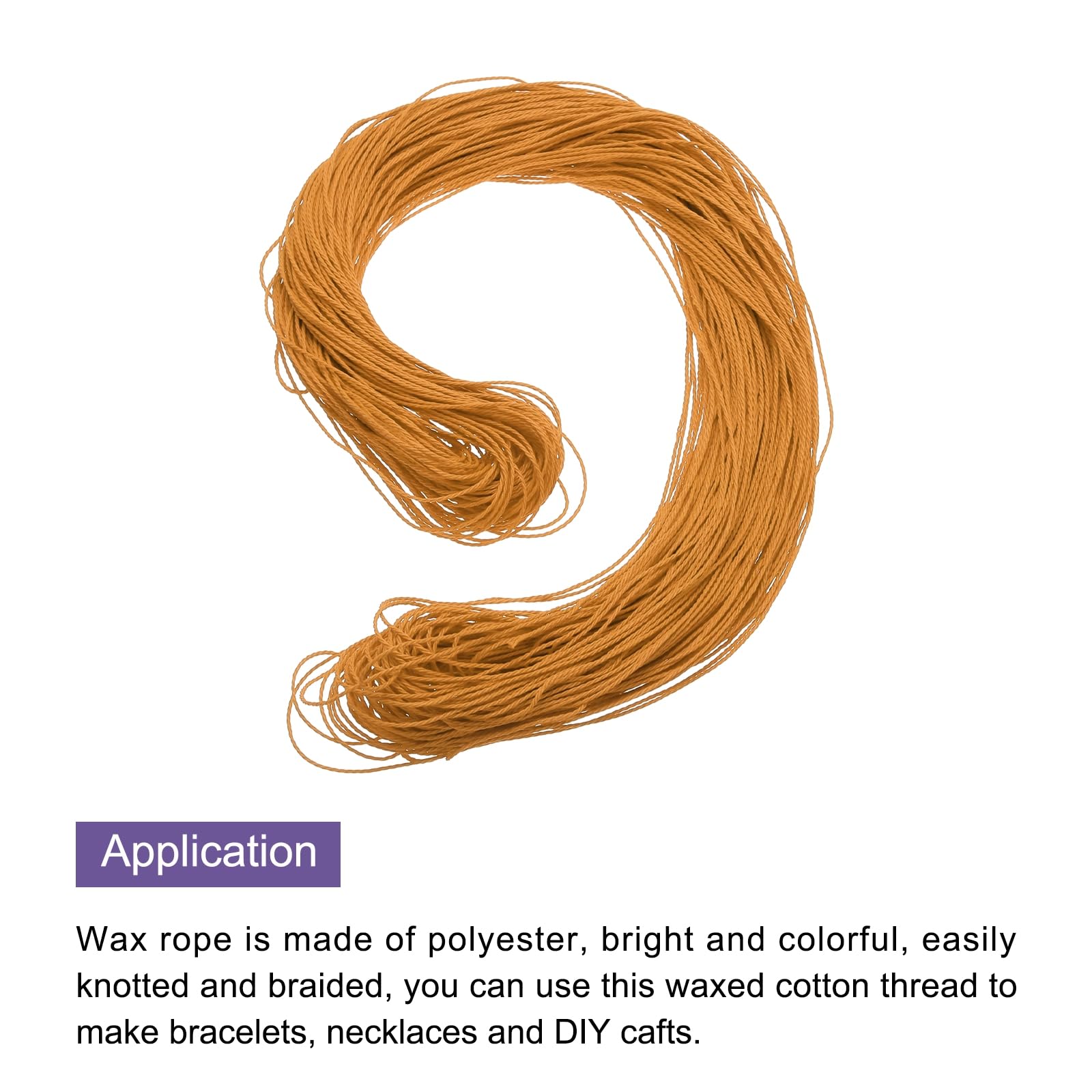 Snapklik.com : 1mm Waxed Cord 109 Yard Waxed Polyester Cord Orange ...