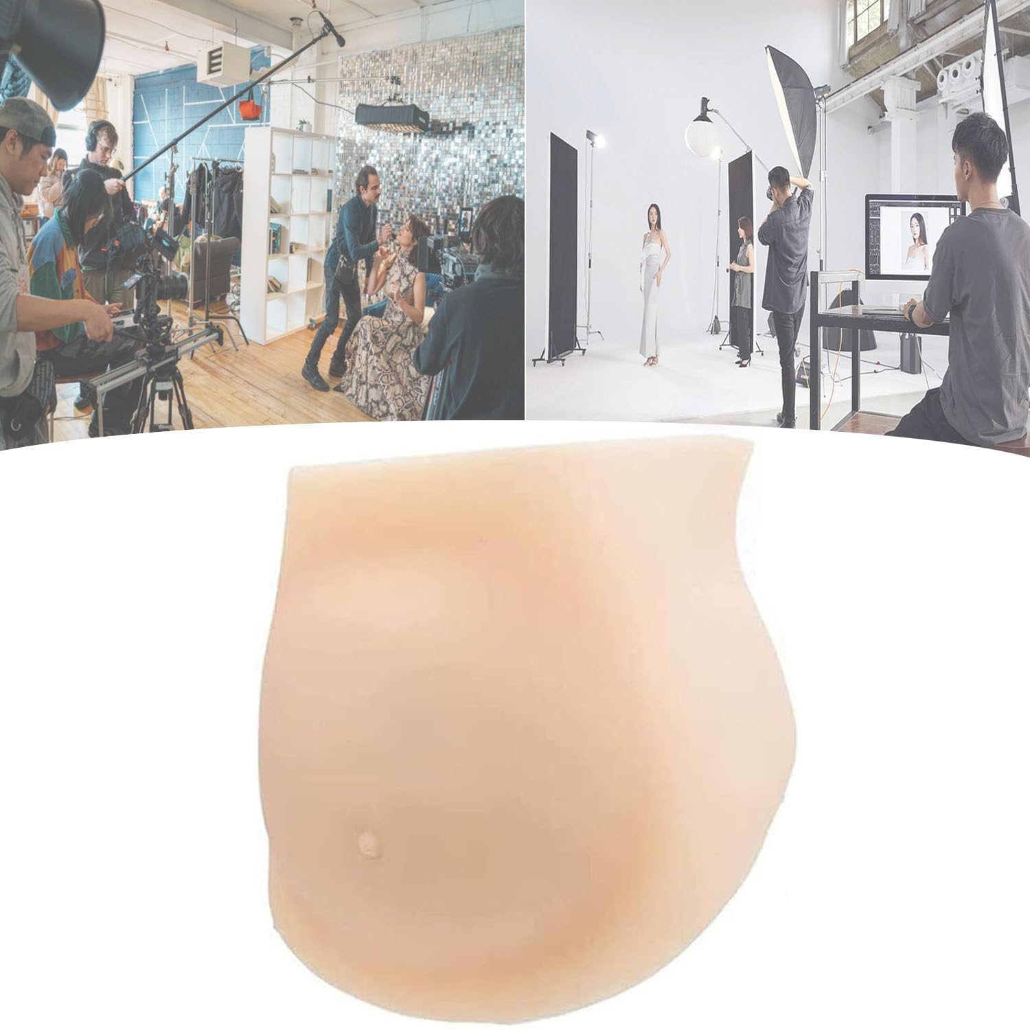 MYUYEE Fake Pregnant Belly,Artificial Pregnant Belly,Realistic Pregnant Belly,Simulation Of A Fake Pregnant Belly,Ivorywhite-L (Ivorywhite-L)