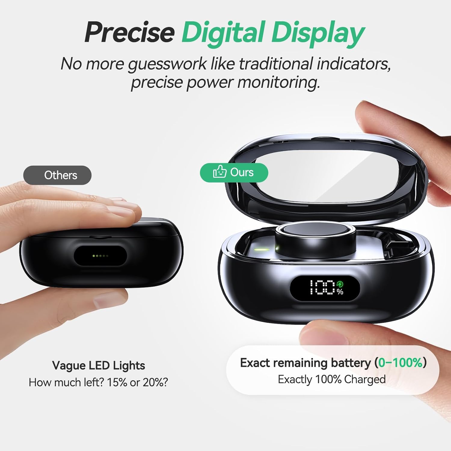 Tensea Portable Charging Case Compatible with Oura Ring Gen 4 & Gen 3, 2000mAh Wireless Power Station, Universal Fit, 30-Day Runtime Charger Accessories (Official Charger NOT Included)