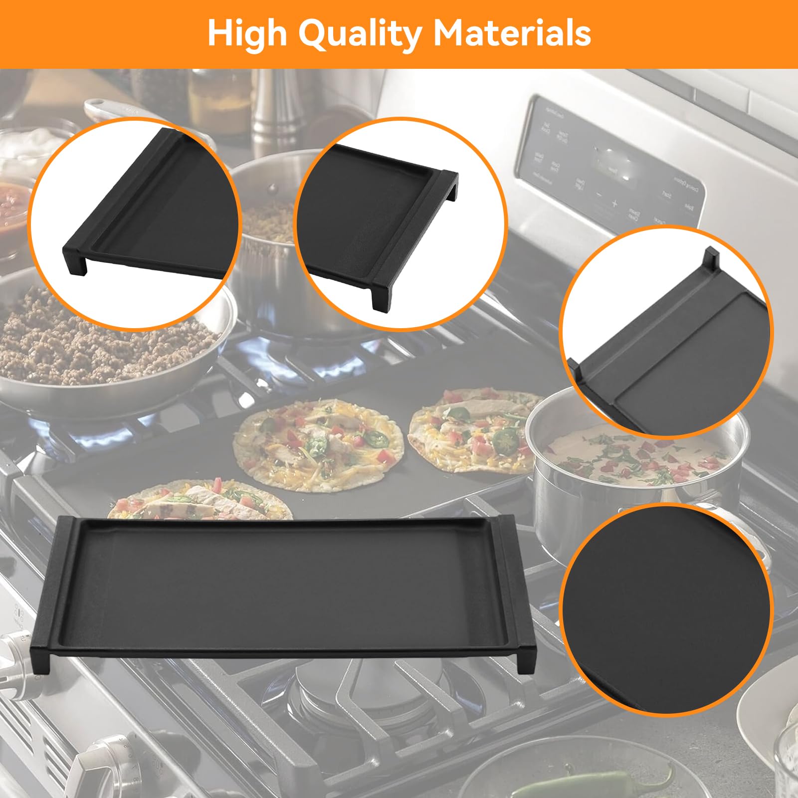 WB31X24738 Griddle Replacement for GE Stove - Cast Iron Center Griddle Stove Surface Top Grate for Gas Range