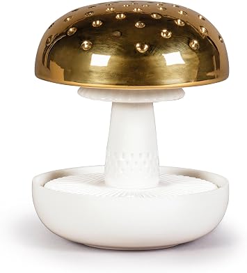 LLADRO Boletus 1 Diffuser. Gold. On The Prairie Scent. Porcelain Aroma Diffuser.