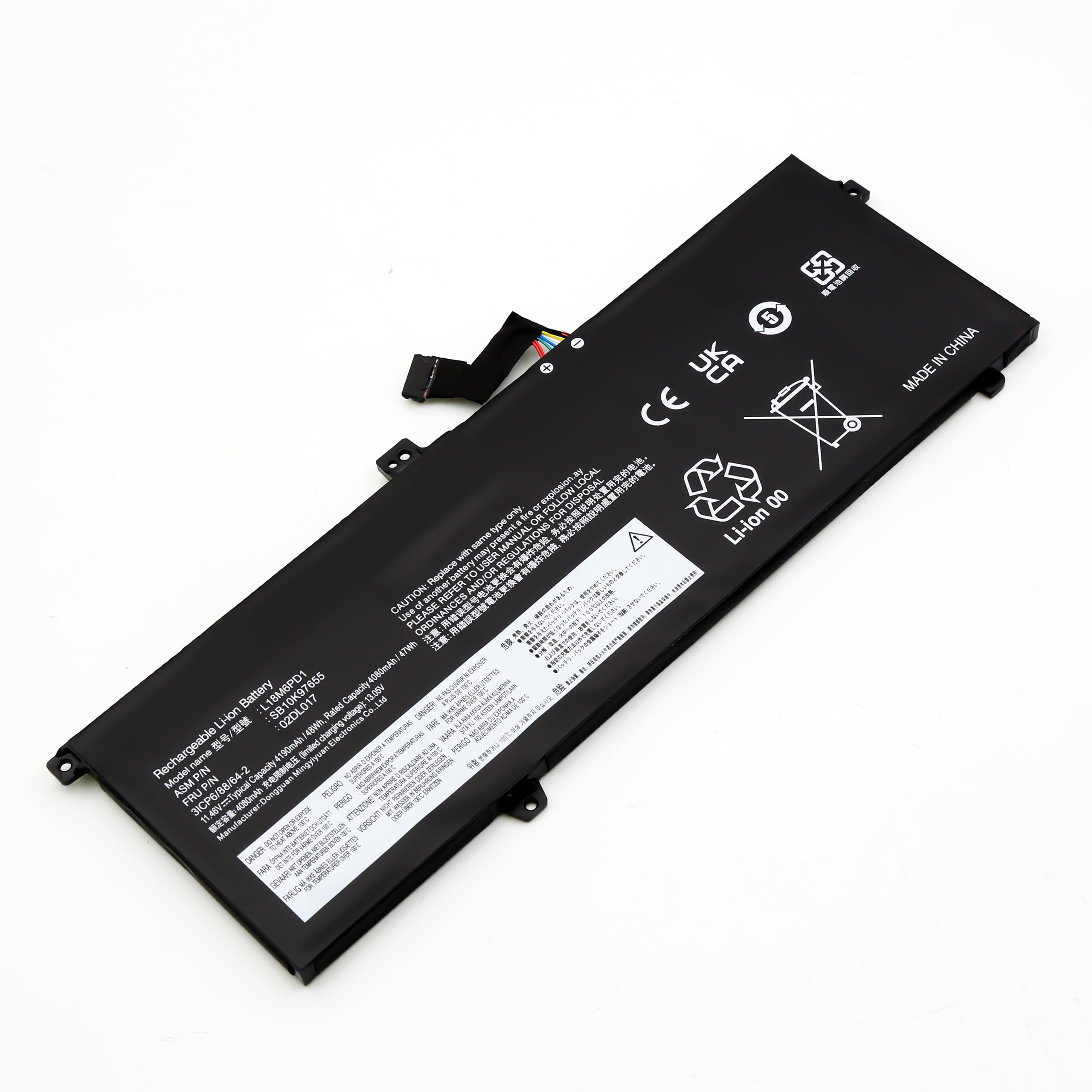 BLESYS L18M6PD1 Bateria do Lenovo ThinkPad X390 X395 Laptop 11,46 V 48 Wh