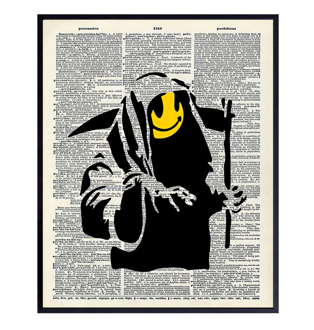 Amazon.com: Banksy Grim Reaper Graffiti Dictionary Art