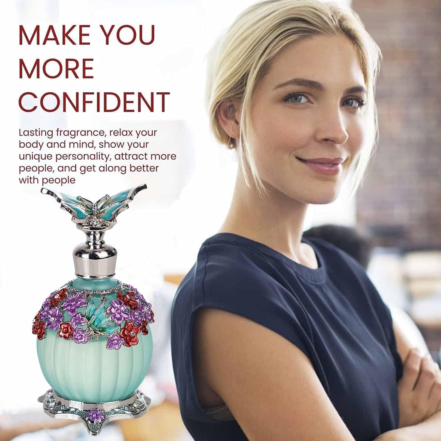 Arabian Perfume with Gift Box for Women, 25ml Halal Dubai Retro Concentrated Perfume Oil,Luxurious Scent Enchanting Fragrance, Persistent Smell Perfect Travel Accessory