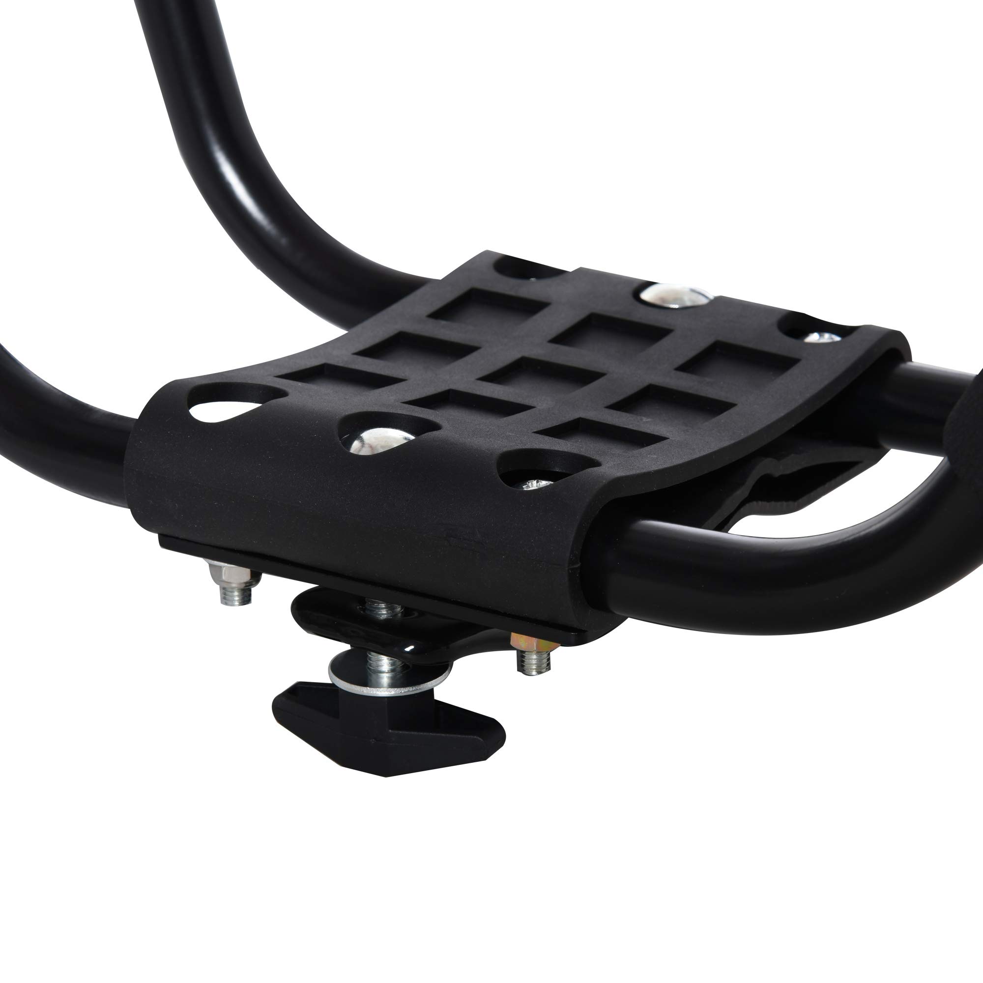 HOMCOM Set 2 Staffe Porta Kayak con Attacco Universale per Portapacchi Adatte per Canoe e Paddleboard, Nero, 46x16.5x47cm