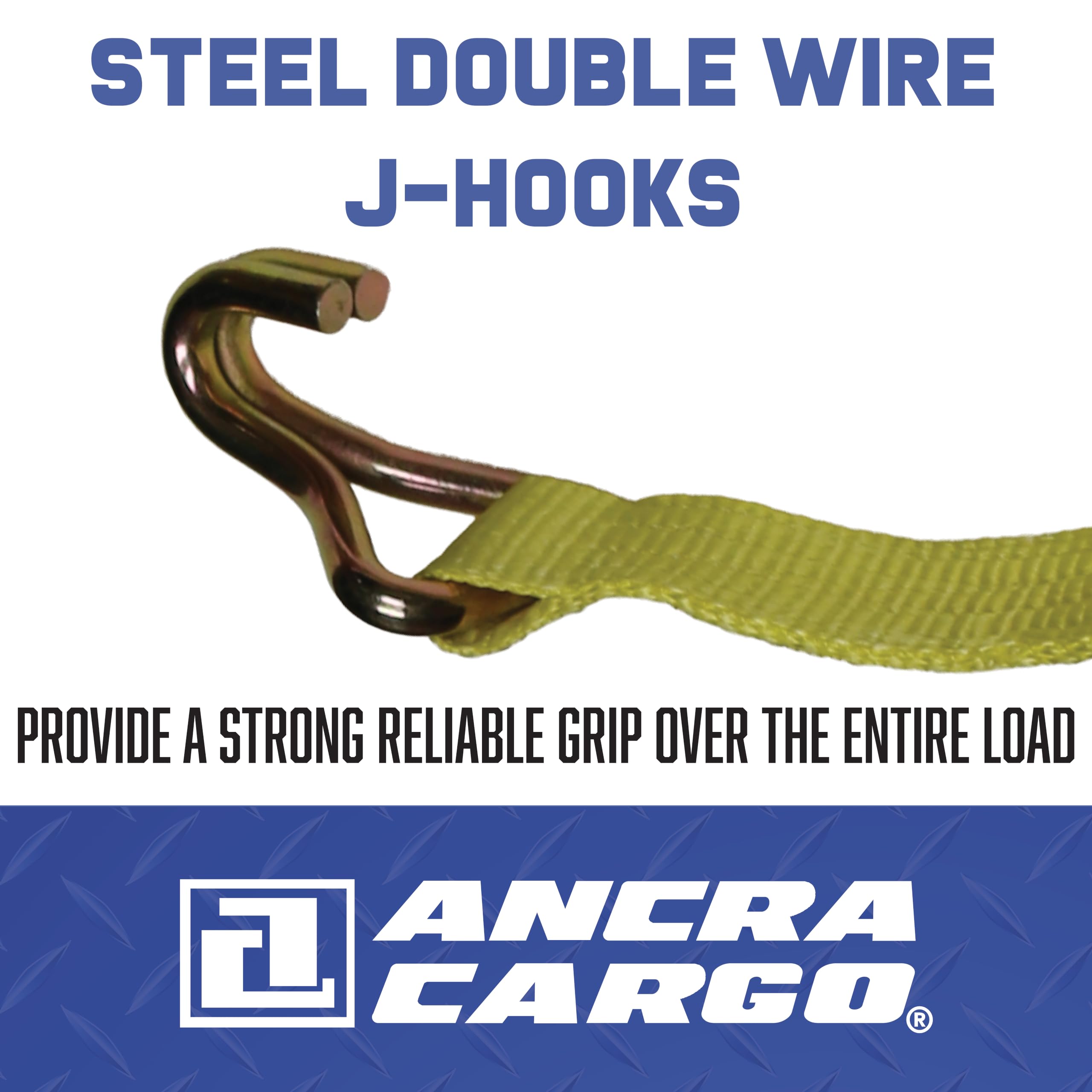 S-Line 557 – 15 Whk correa de trinquete amarre con mango largo amplia y J-Hooks, 557WHK
